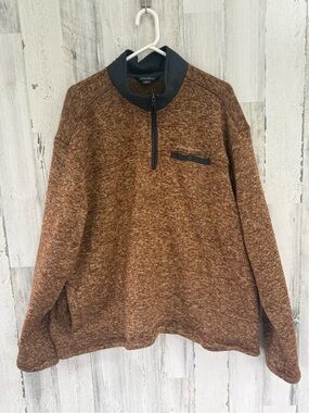 Eddie Bauer Men’s Size XXL 1/4 Zip Pullover Fleece Knit Sweater 100% Polyester